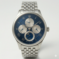 Blue Dial Multi-Function Watch – Stainless Steel Strap