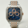 Square Blue Dial Multi-Function Watch – Two-Tone Steel