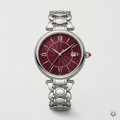 Round Red Dial Watch – Silver Metal Strap