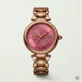 Rose Gold Blush Dial Bracelet Watch