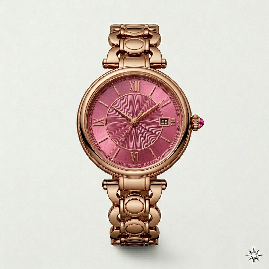 Rose Gold Blush Dial Bracelet Watch