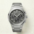 Silver Chronograph Textured Dial Watch