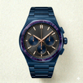 Blue Chronograph Dial Steel Watch