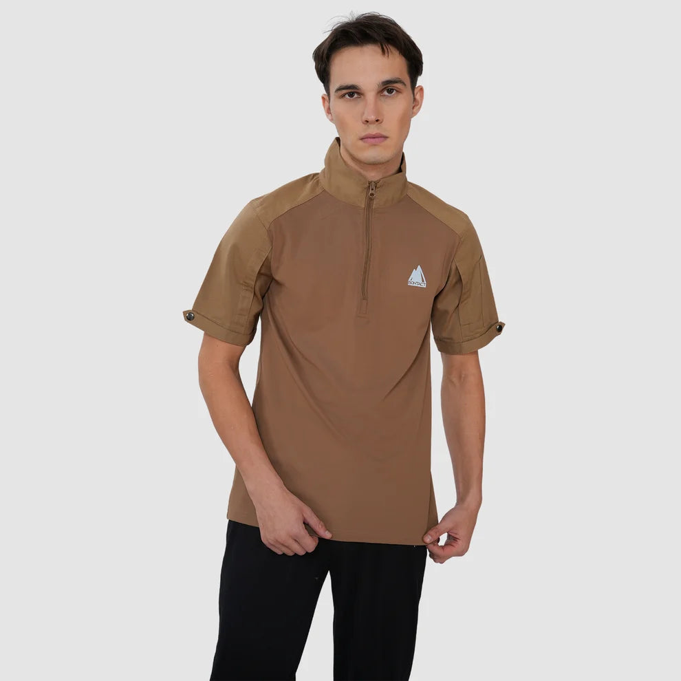 Men’s Polo Half Sleeve Tactical T-Shirt – Khaki
