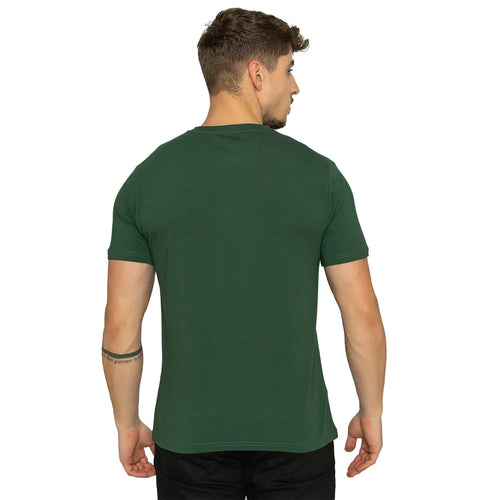 Forest Green Round Neck Half Sleeves T-Shirt for Men